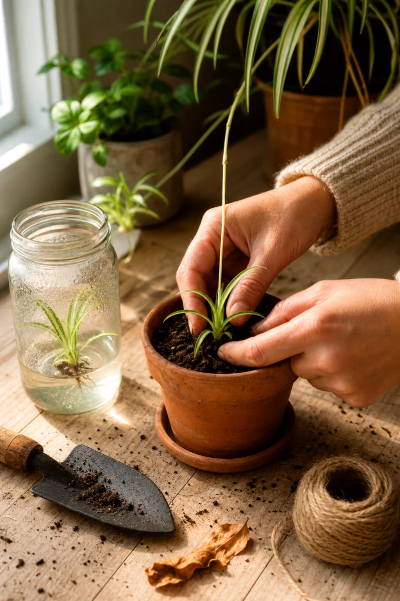 spider-plant-propagation-planting-plantlet