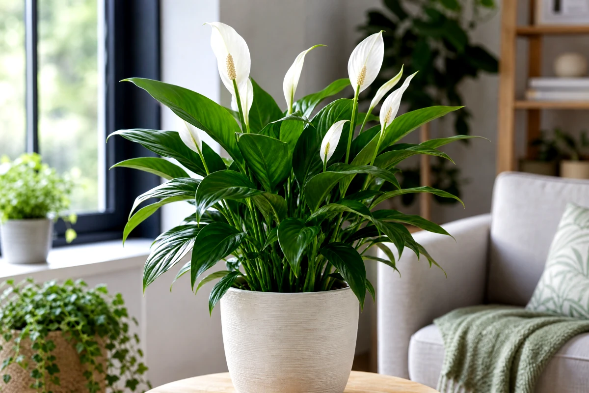 beautiful peace lily