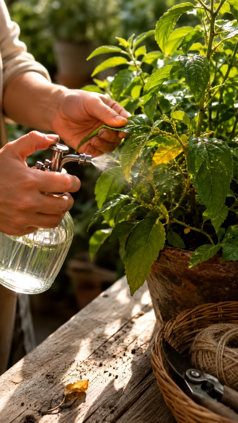 spraying-plant-to-kill-yellow-aphids
