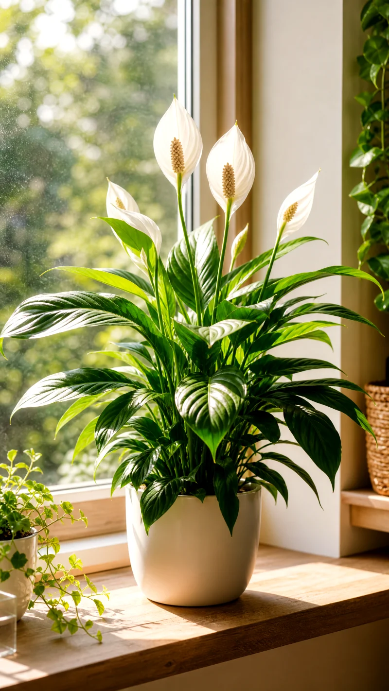 peace lily light
