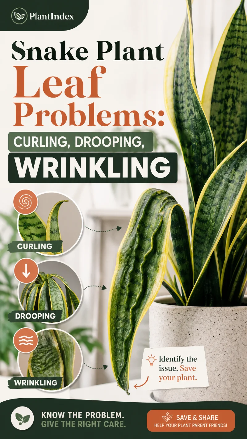 Snake Plant Leaf Problems Curling, Drooping, Wrinkling