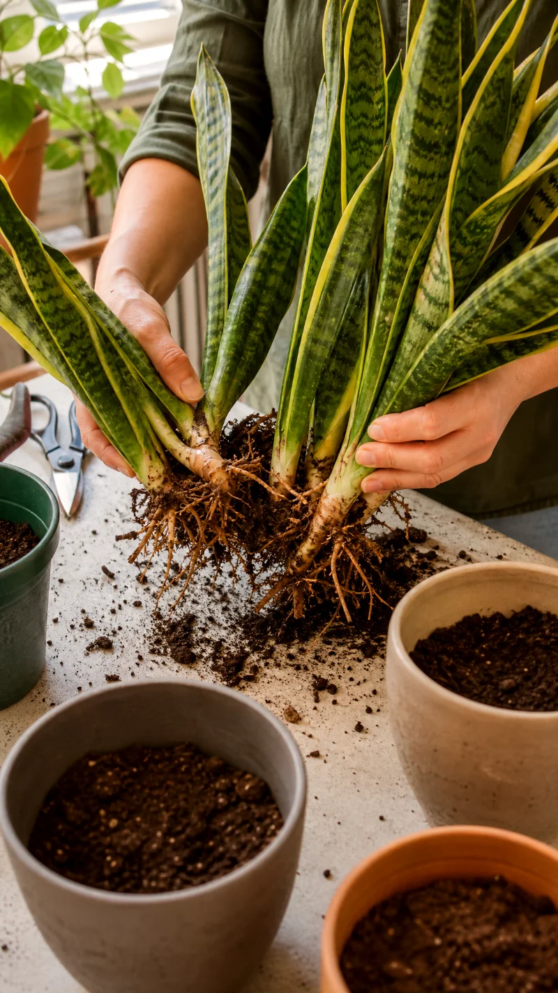 Snake Plant Propagation by Division