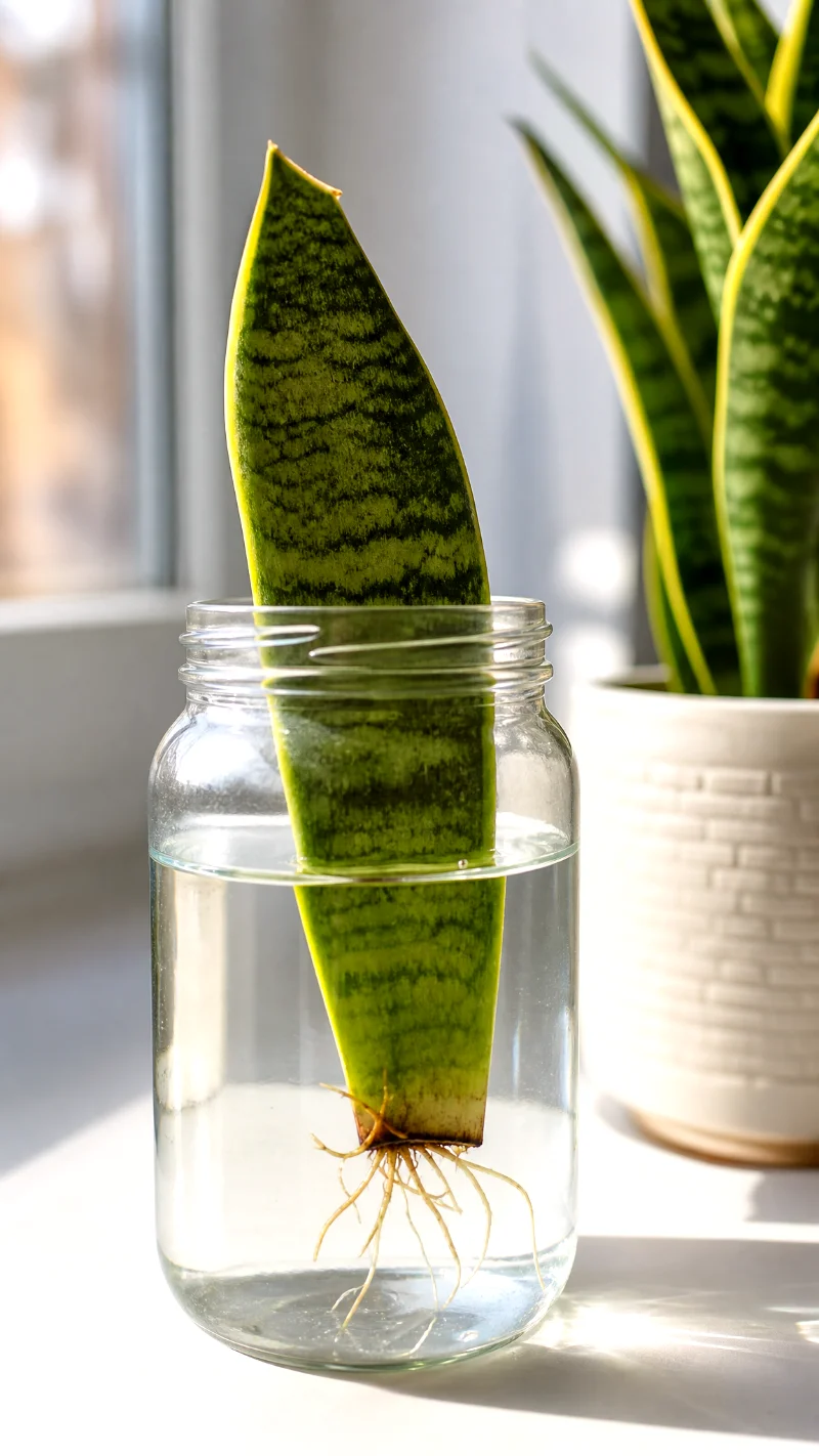 Snake Plant Rooting in Water