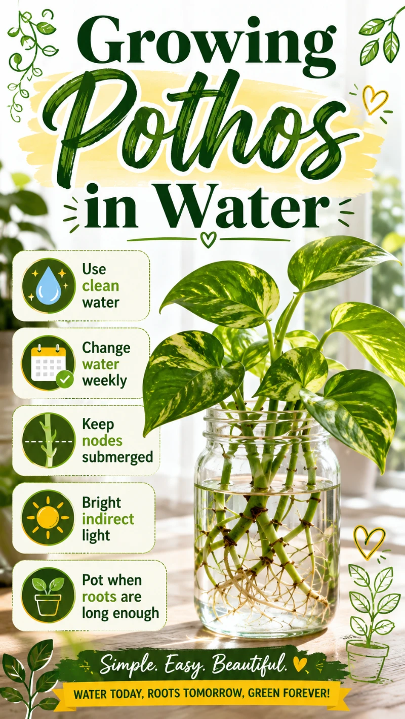 Growing Pothos in Water Guide