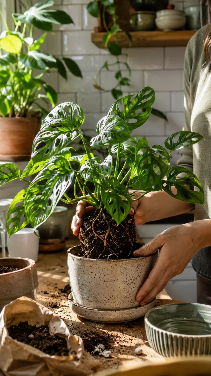Repotting Swiss Cheese Plant