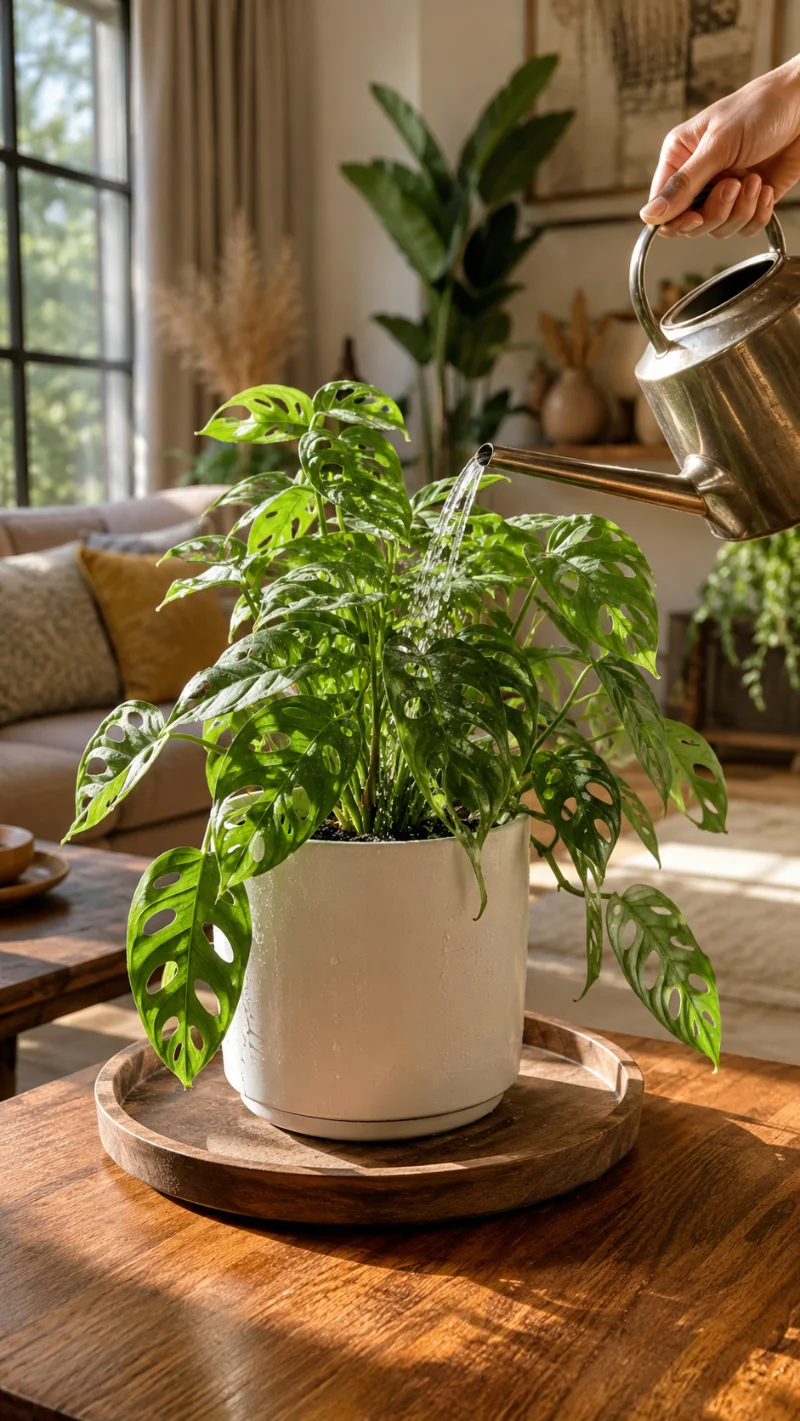 Watering Swiss Cheese Plant