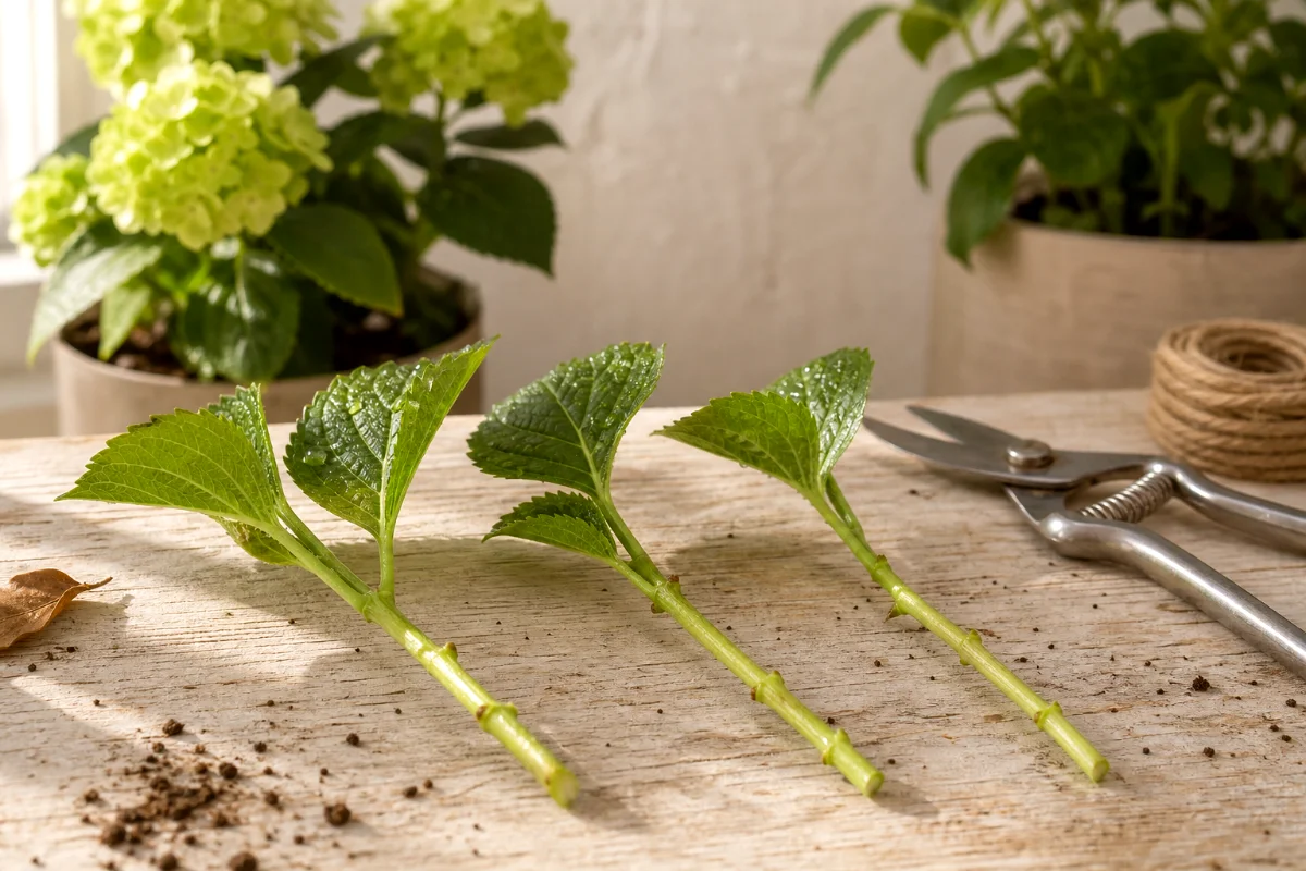 hydrangea-cuttings-prepared-for-propagation