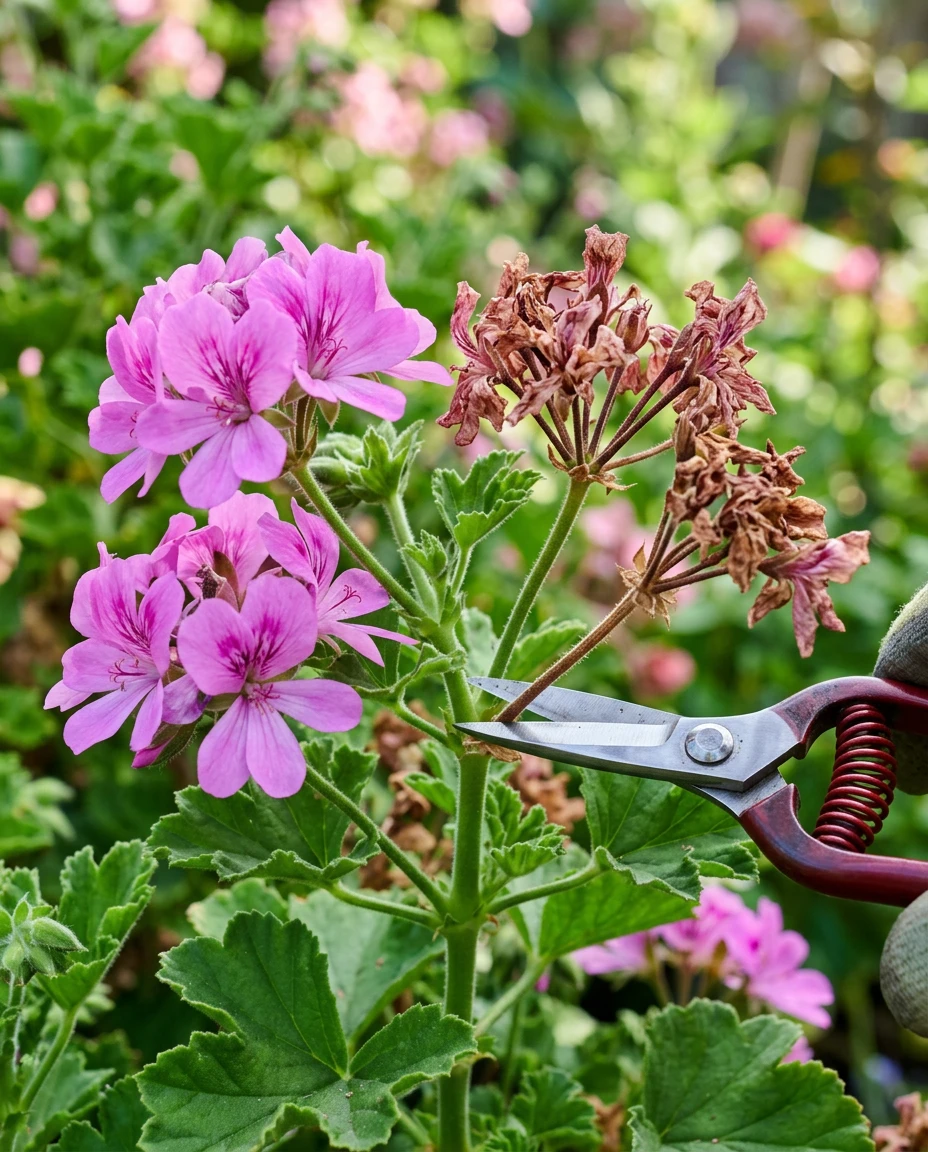 Deadheading Geraniums