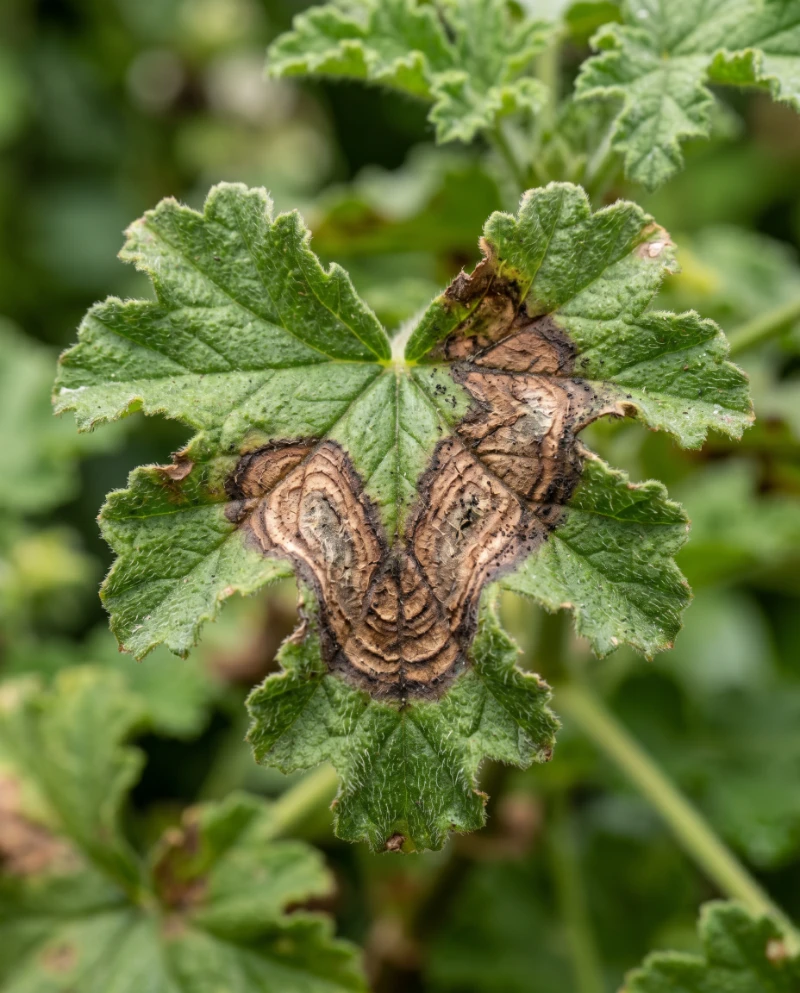 Geranium Botrytis (Leaf Blight)