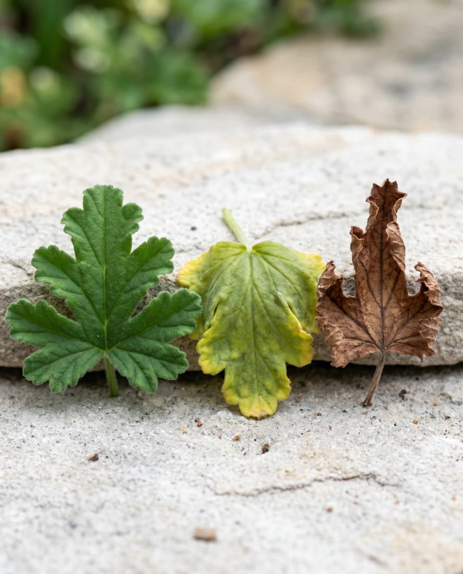 Scented Geraniums Leaf Problems