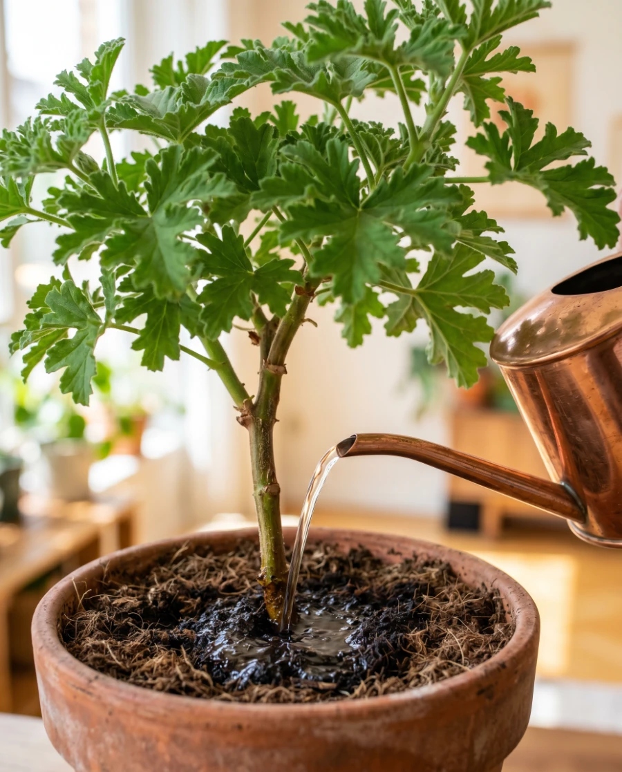 Watering Scented Geraniums Indoors