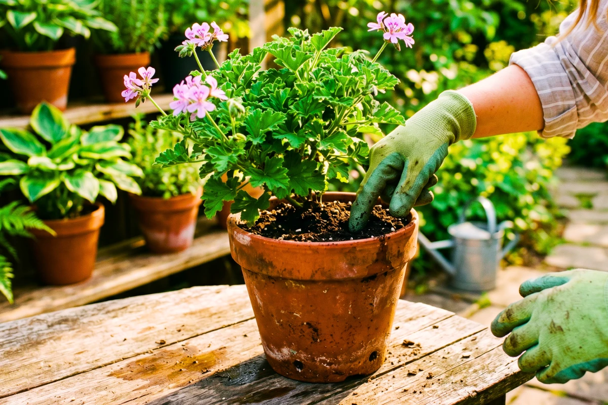 watering-scented-geraniums