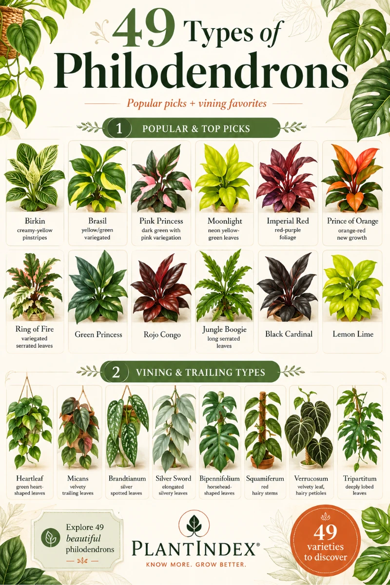 Types of Philodendrons
