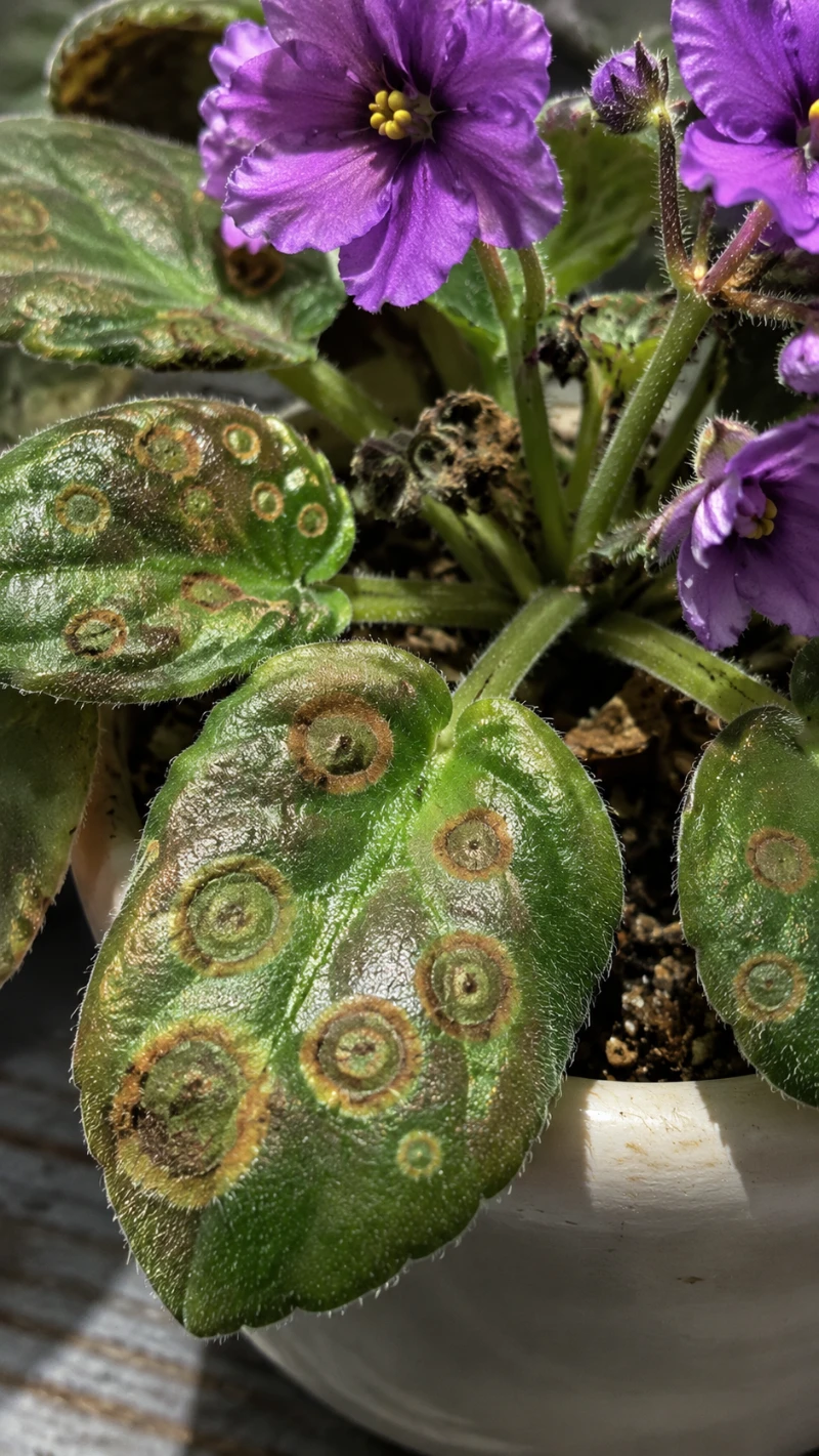 African violet Ring Spot (Physiological)