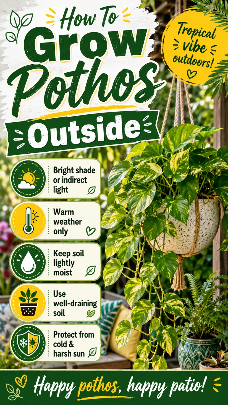 How to Grow Pothos Outside