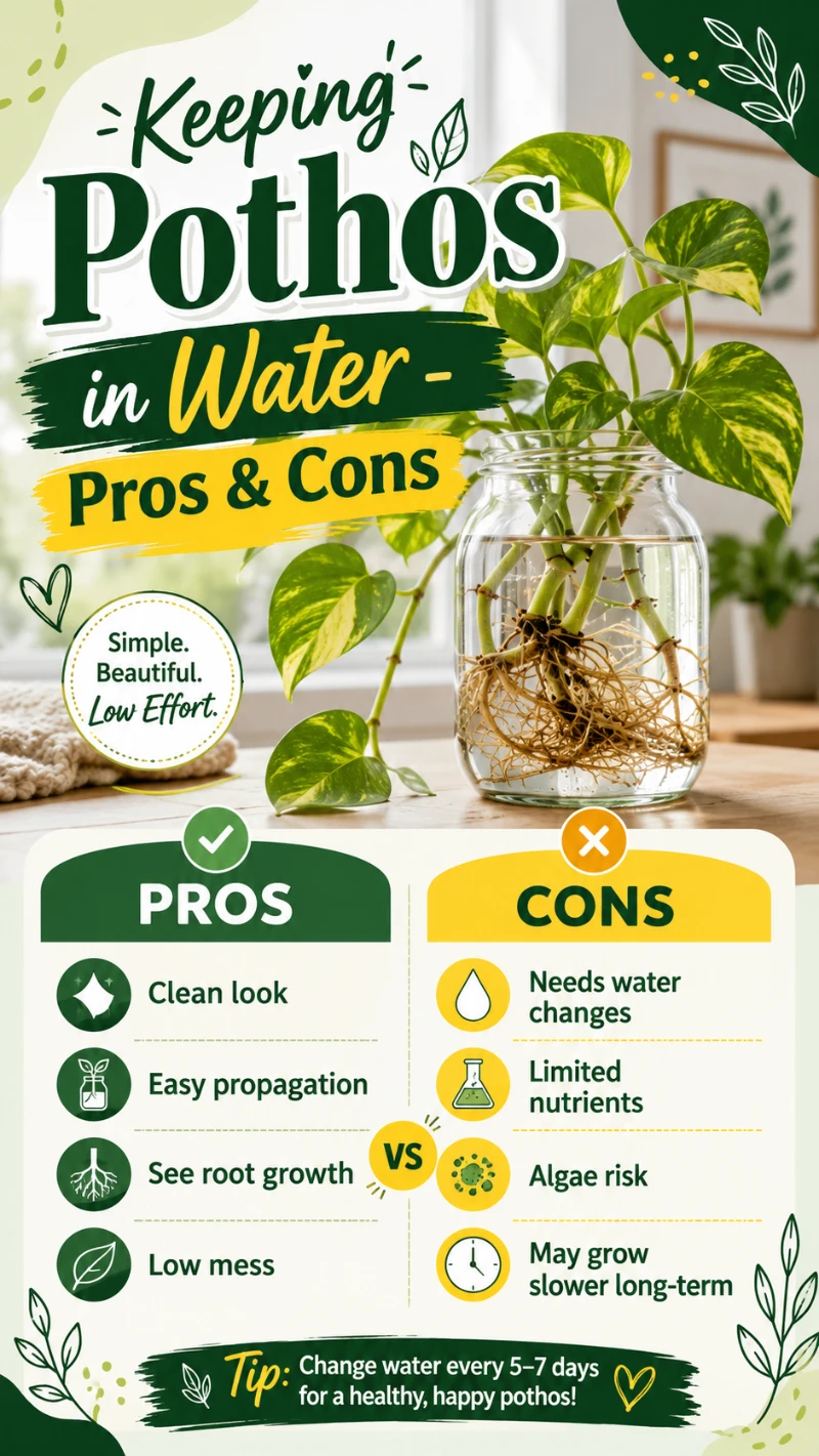 Pros and Cons Growing Pothos in Water