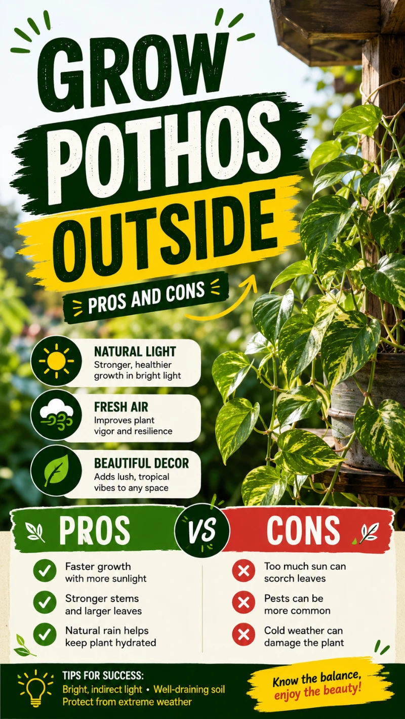 Pros and Cons Keeping Pothos Outside