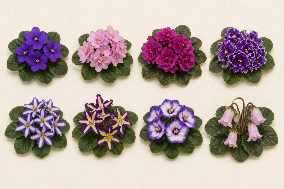 african violet varieties flower types