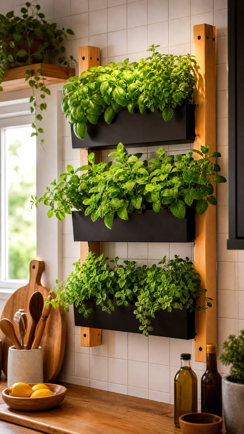 black-trough-wall-mounted-kitchen-herb-garden