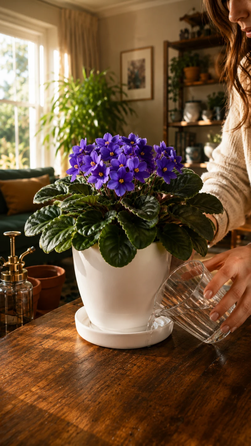 African Violet Bottom Watering