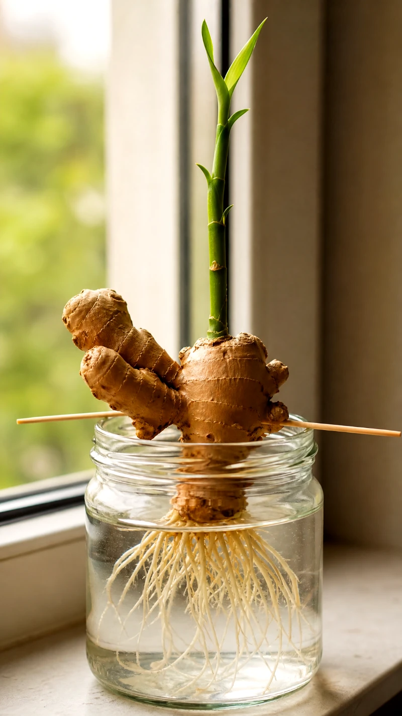growing-ginger-in-water-glass-jar