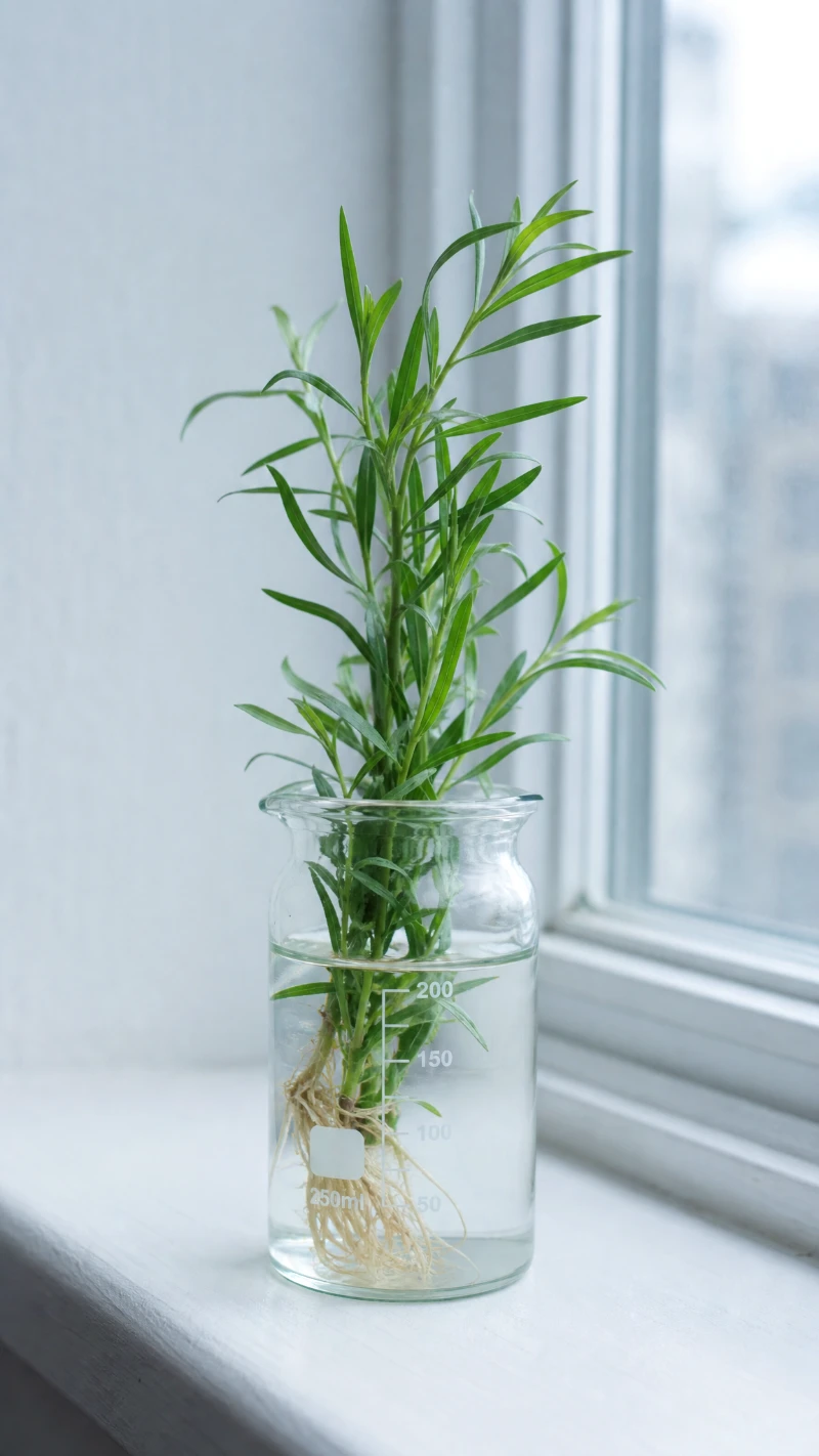 propagating-tarragon-cuttings-in-water