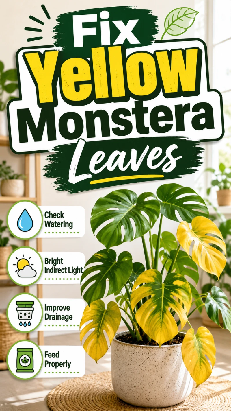 Fix Yellow Monstera Leaves