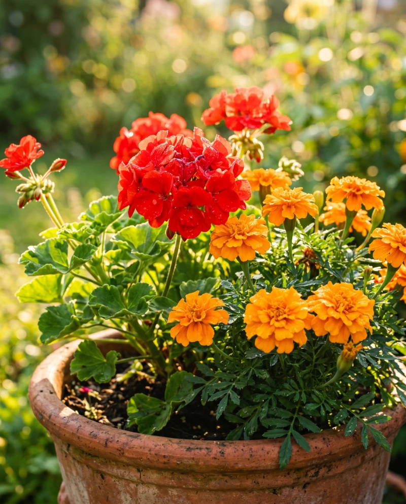 Geraniums & Marigolds (Pest Protection Duo)