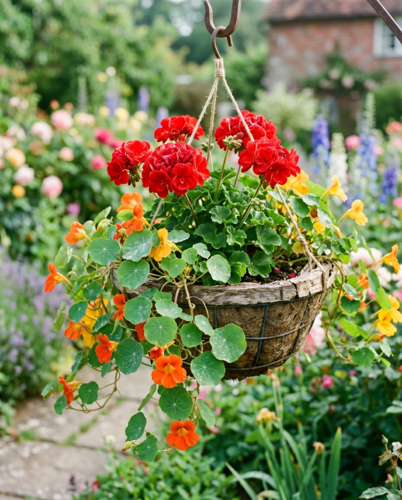 Geraniums & Nasturtiums (The Trailing Visual)