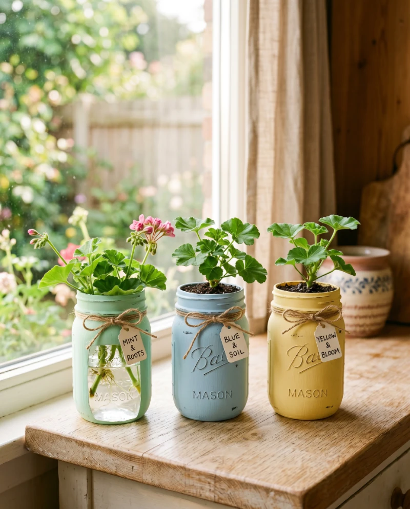 Painted Mason Jars