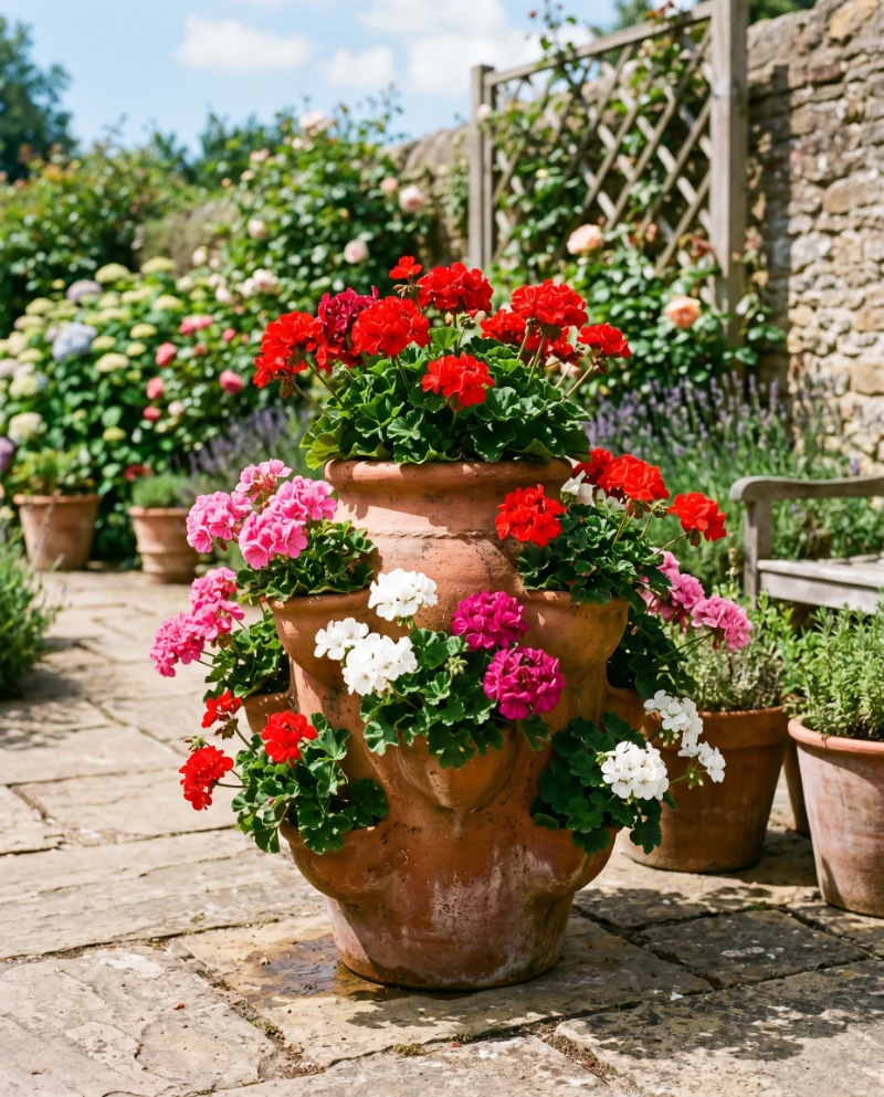 Stacked Strawberry Pots