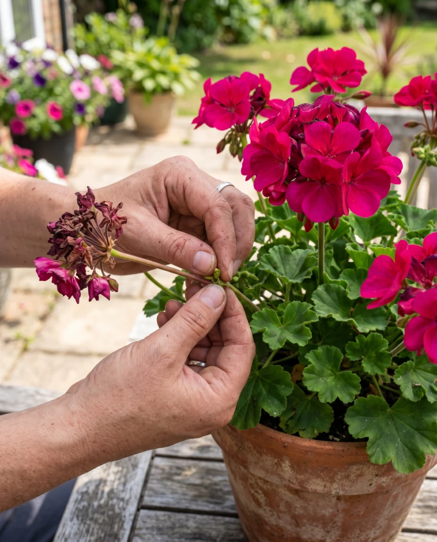 The Art of Deadheading Geraniums
