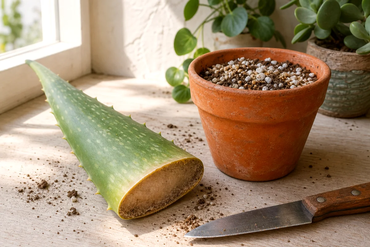 aloe-vera-leaf-cutting-callused-terracotta-pot