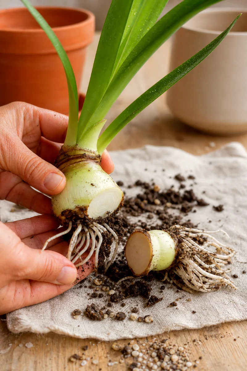 amaryllis-offset-roots-basal-plate-detail