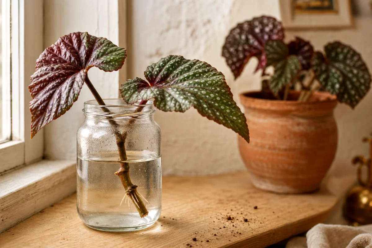 begonia-cutting-rooting-in-water