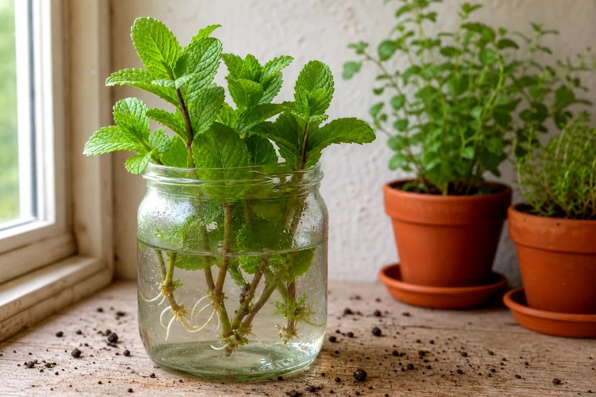 mint-cuttings-rooting-in-water