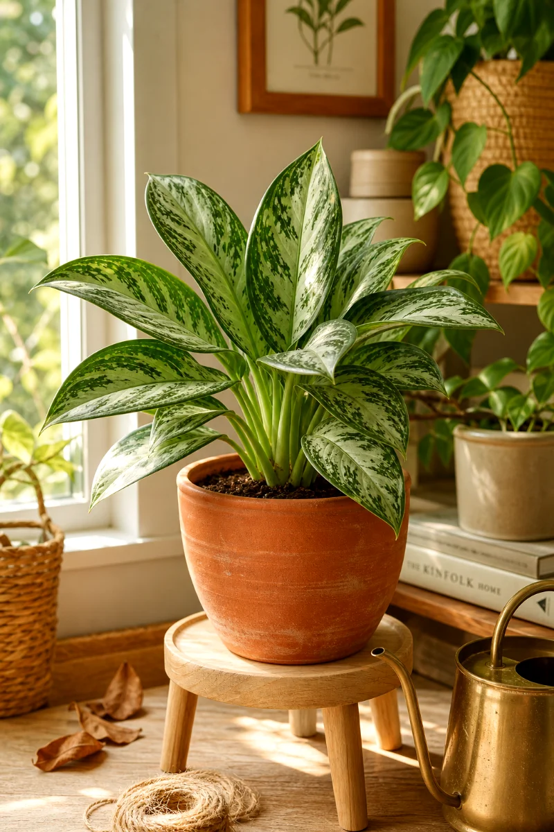 newly-potted-chinese-evergreen-home-display