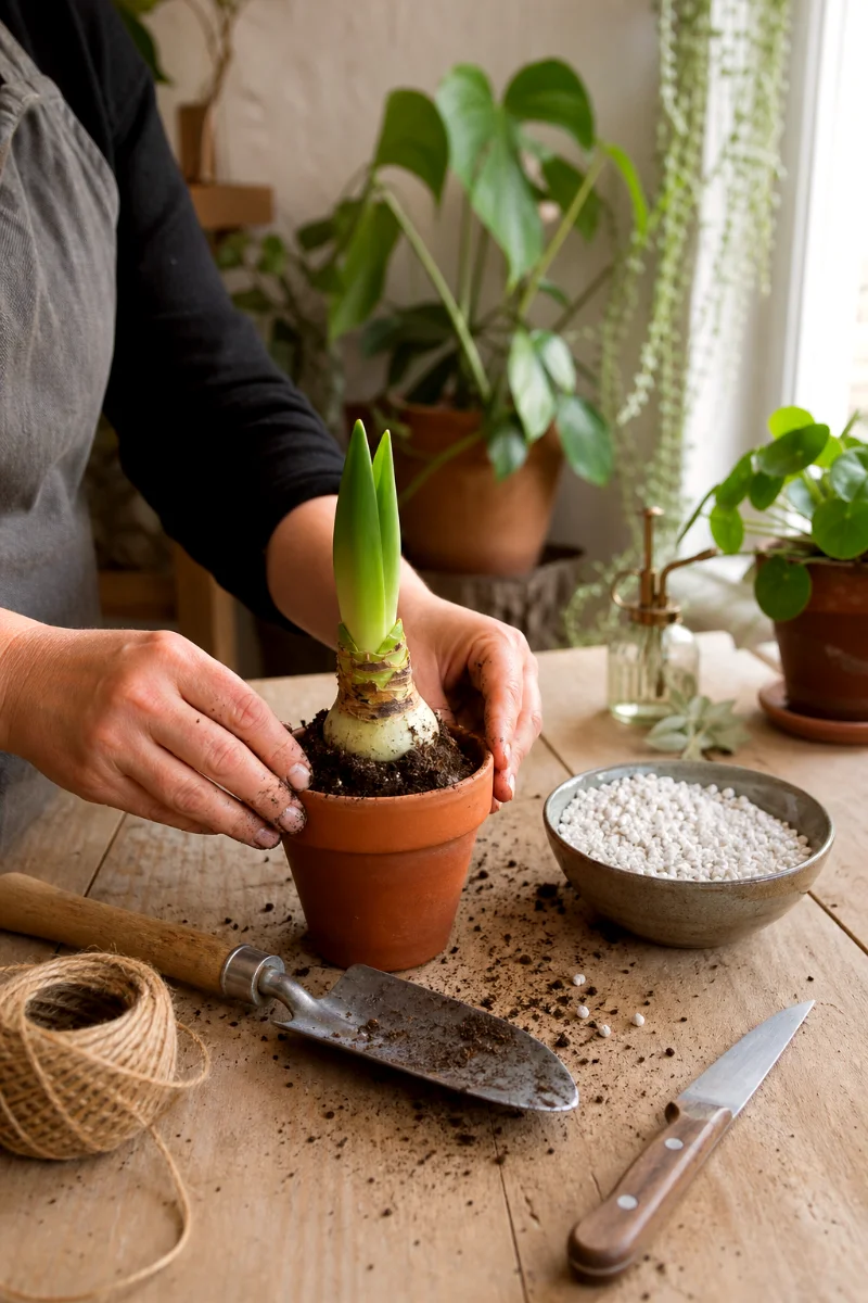 potting-amaryllis-offset-propagation-process