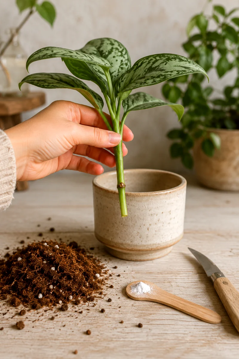 propagate-chinese-evergreen-cuttings-soil