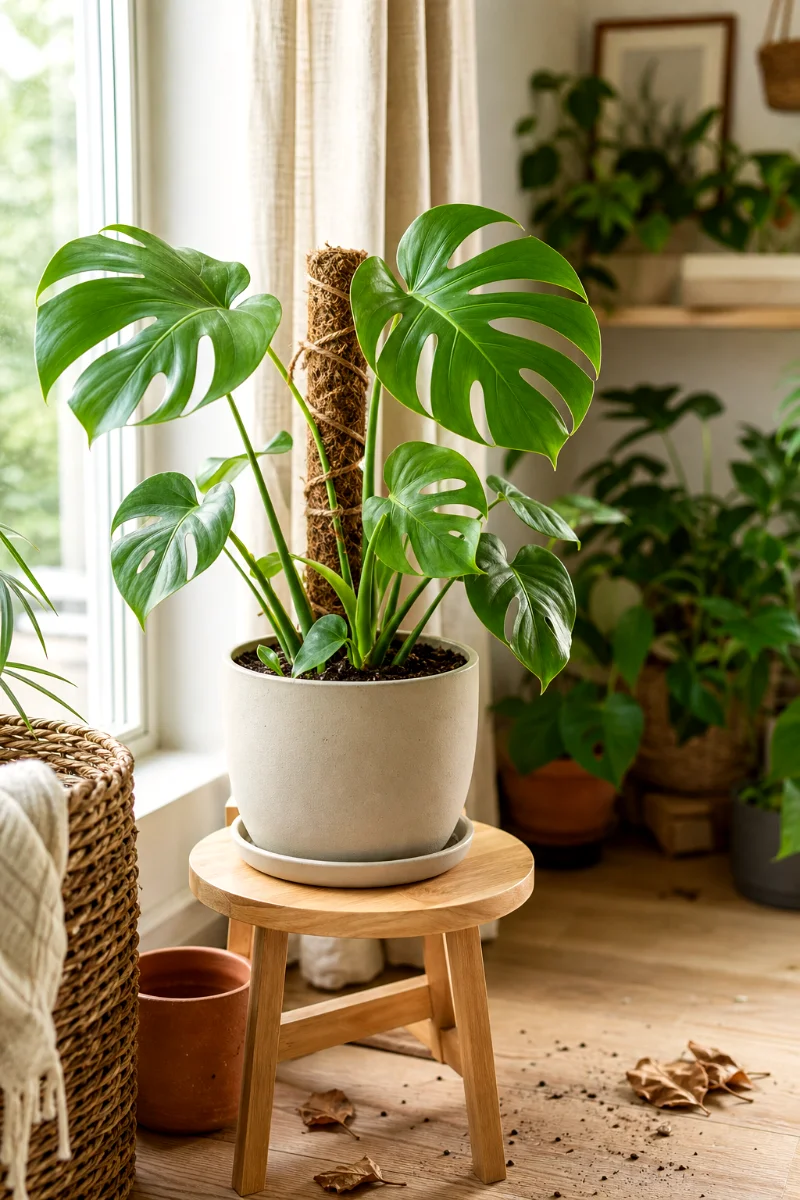 propagated-monstera-in-cozy-home-corner