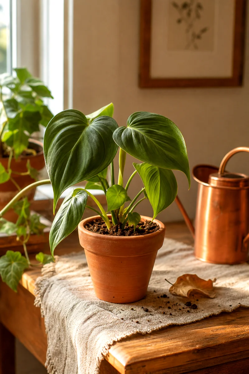 rooted-philodendron-cutting-potted-home