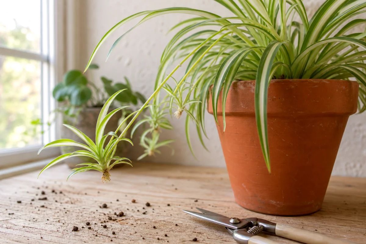 spider-plant-pups-on-mother-plant
