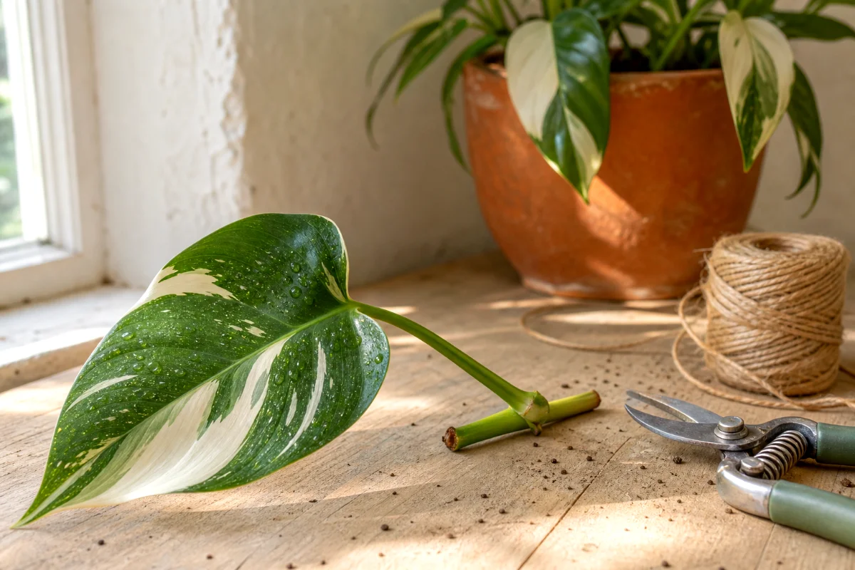 white-princess-philodendron-stem-cutting-node