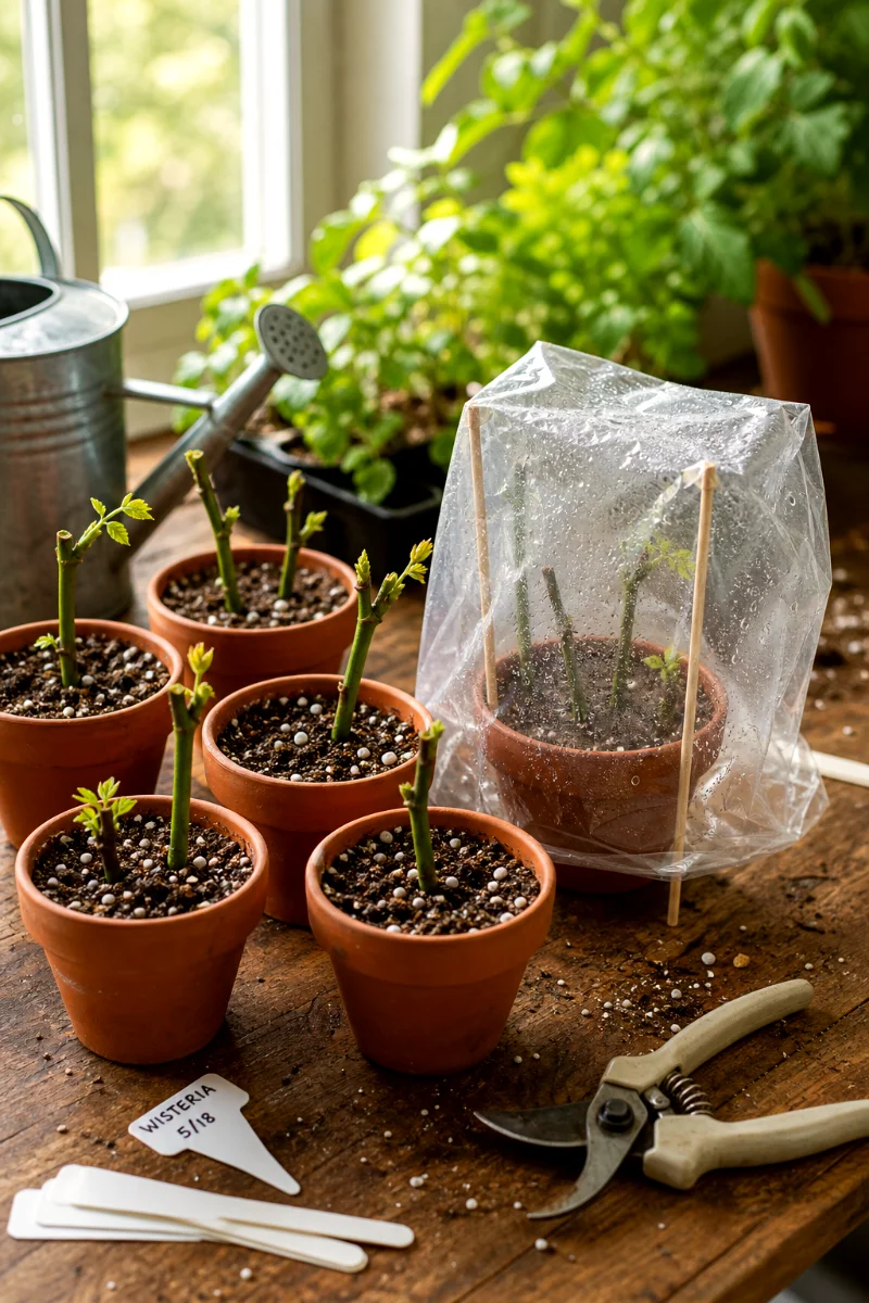 wisteria-cuttings-humidity-bag-process